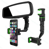 Universal Car Rearview Mirror Phone Holder | Hands-Free Adjustable Mount for Smartphones & GPS