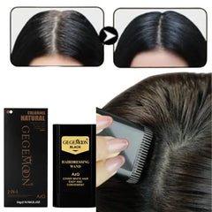 Black Temporary Hair Color Stick | Long-Lasting Gray Coverage Hair Touch-Up Wand | Compact Size | 20g