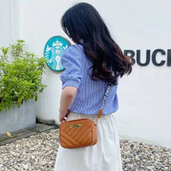 Brown Leather Handbag for Girls & Women | Stylish Shoulder & Crossbody Bag | Daily Use & Gift