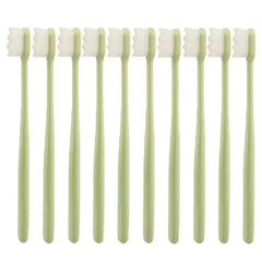 Nano Toothbrush with Travel Case | Ultra Soft Micro-Nano Bristles | For Sensitive Gums, Adults & Kids | Parrot Color