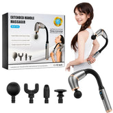 Long Handle Fascial Gun Massager | Model: BLD-339 | Rechargeable Massage Gun with 4 Interchangeable Heads | Full Body Muscle Relaxation
